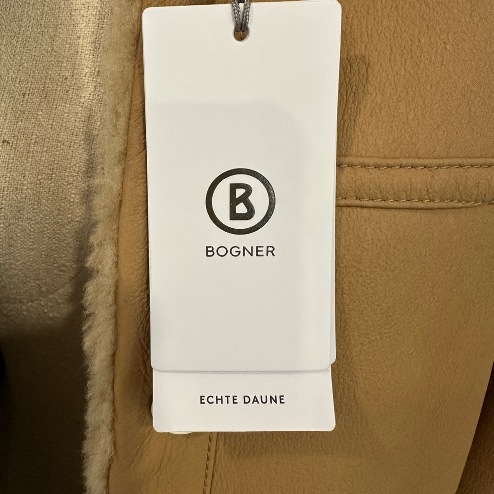 Bogner camel leather Jacket with Shearling Lining - Picture 5 of 13